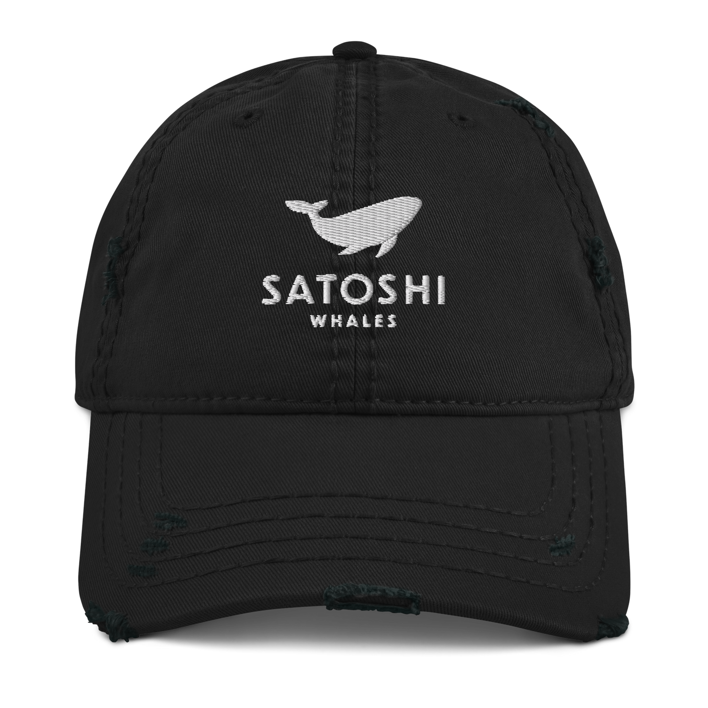 Satoshi Whales Distressed Dad Hat