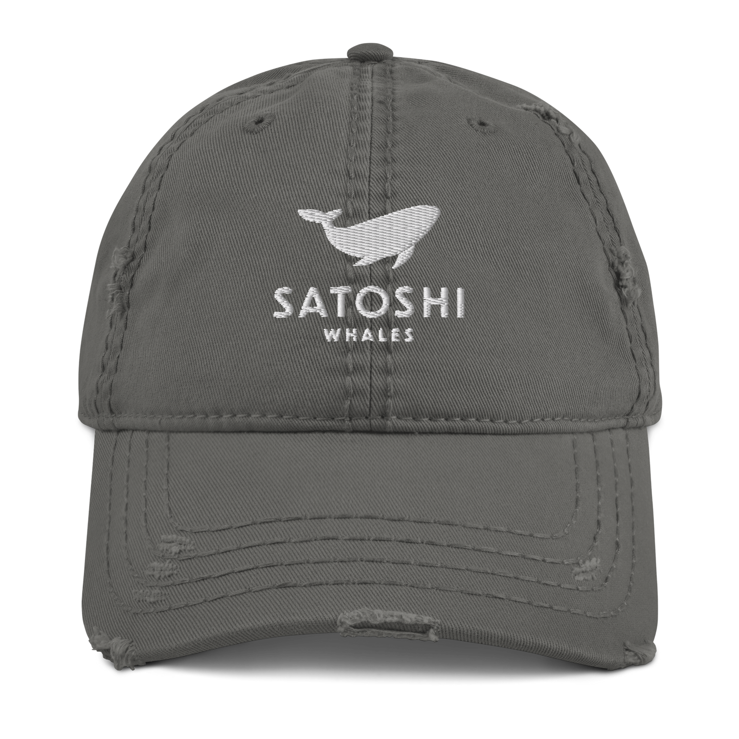 Satoshi Whales Distressed Dad Hat