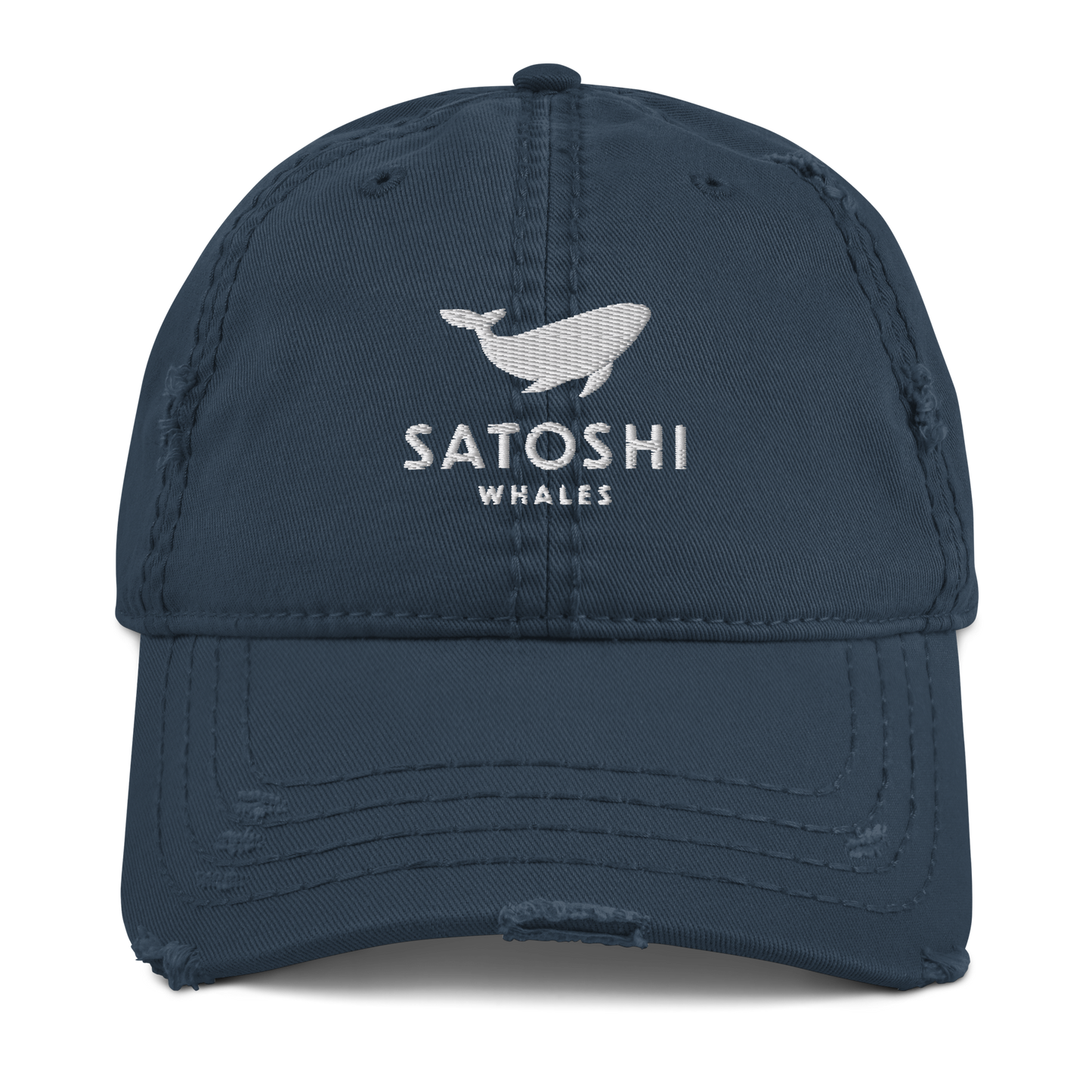 Satoshi Whales Distressed Dad Hat
