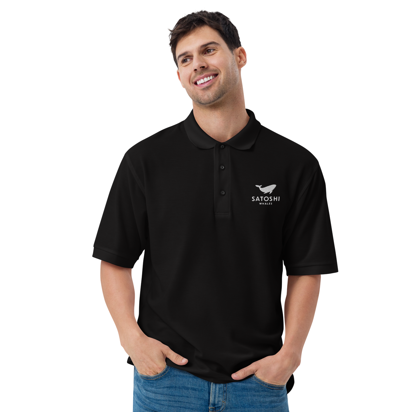Men's  Satoshi Whales Premium Polo