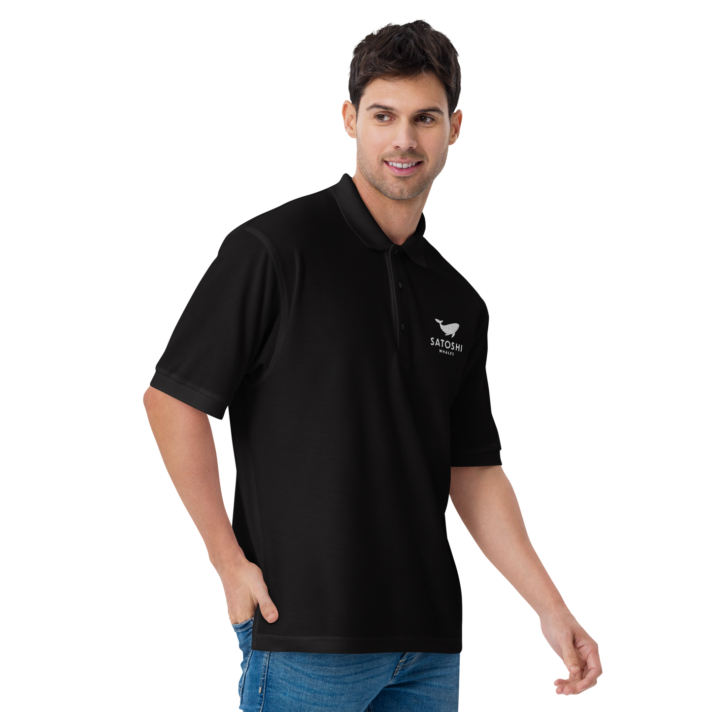 Men's  Satoshi Whales Premium Polo
