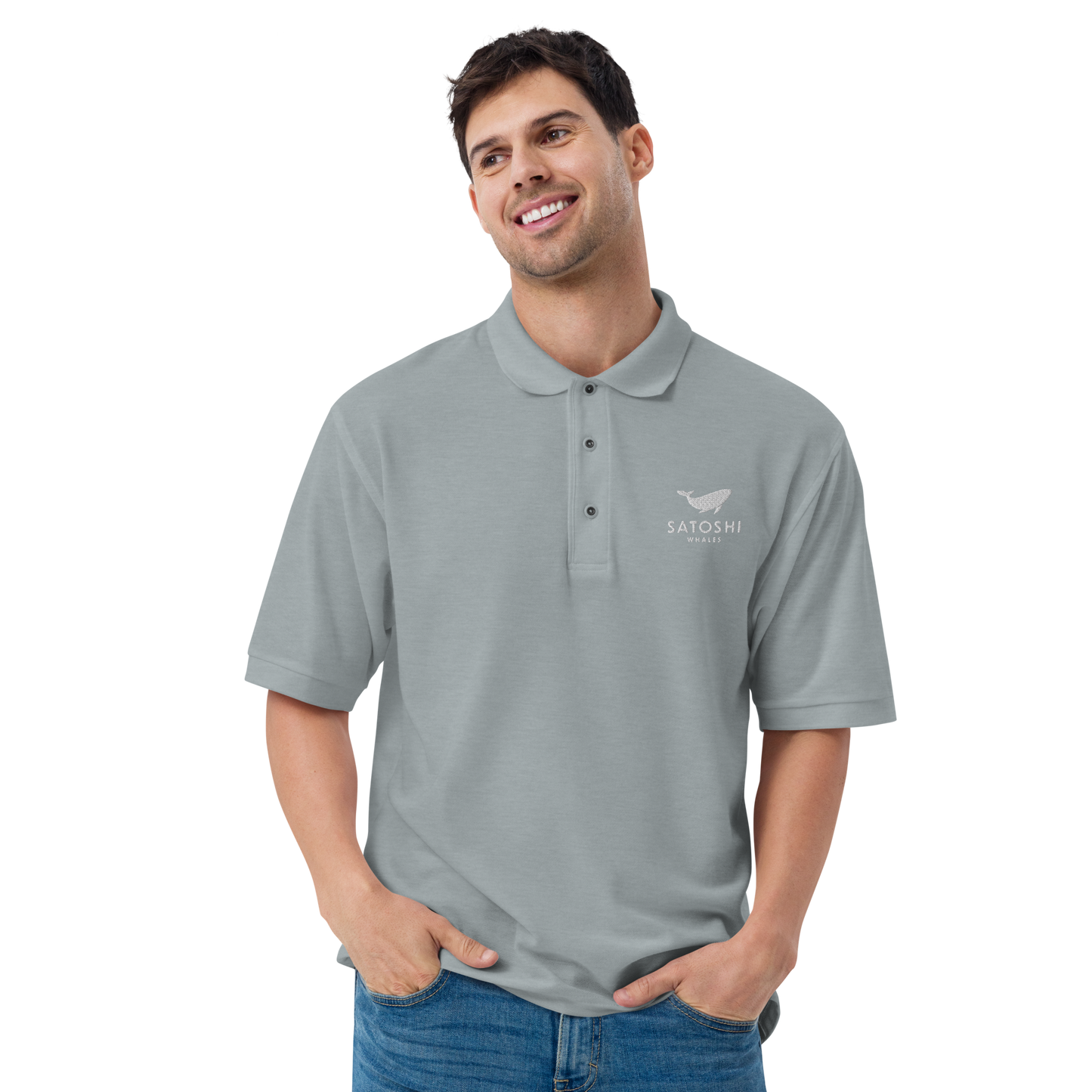 Men's  Satoshi Whales Premium Polo