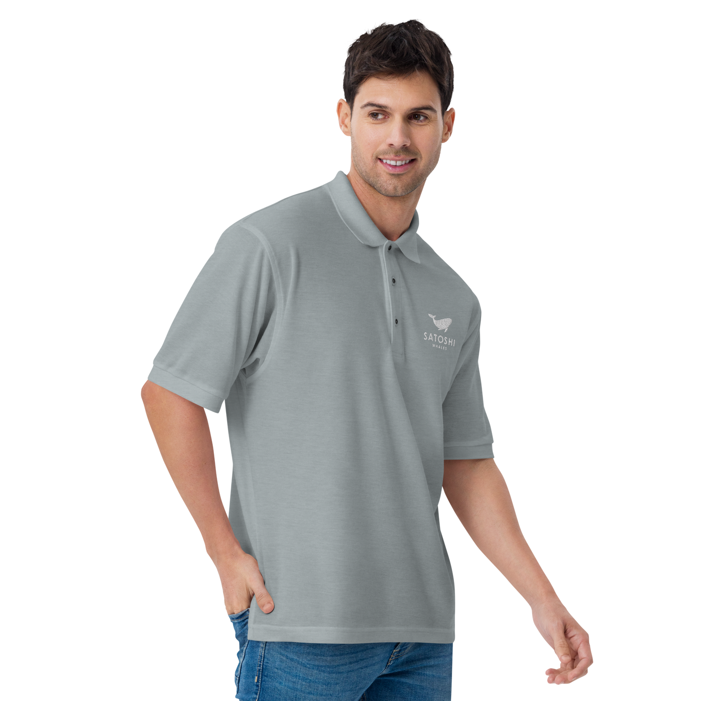 Men's  Satoshi Whales Premium Polo