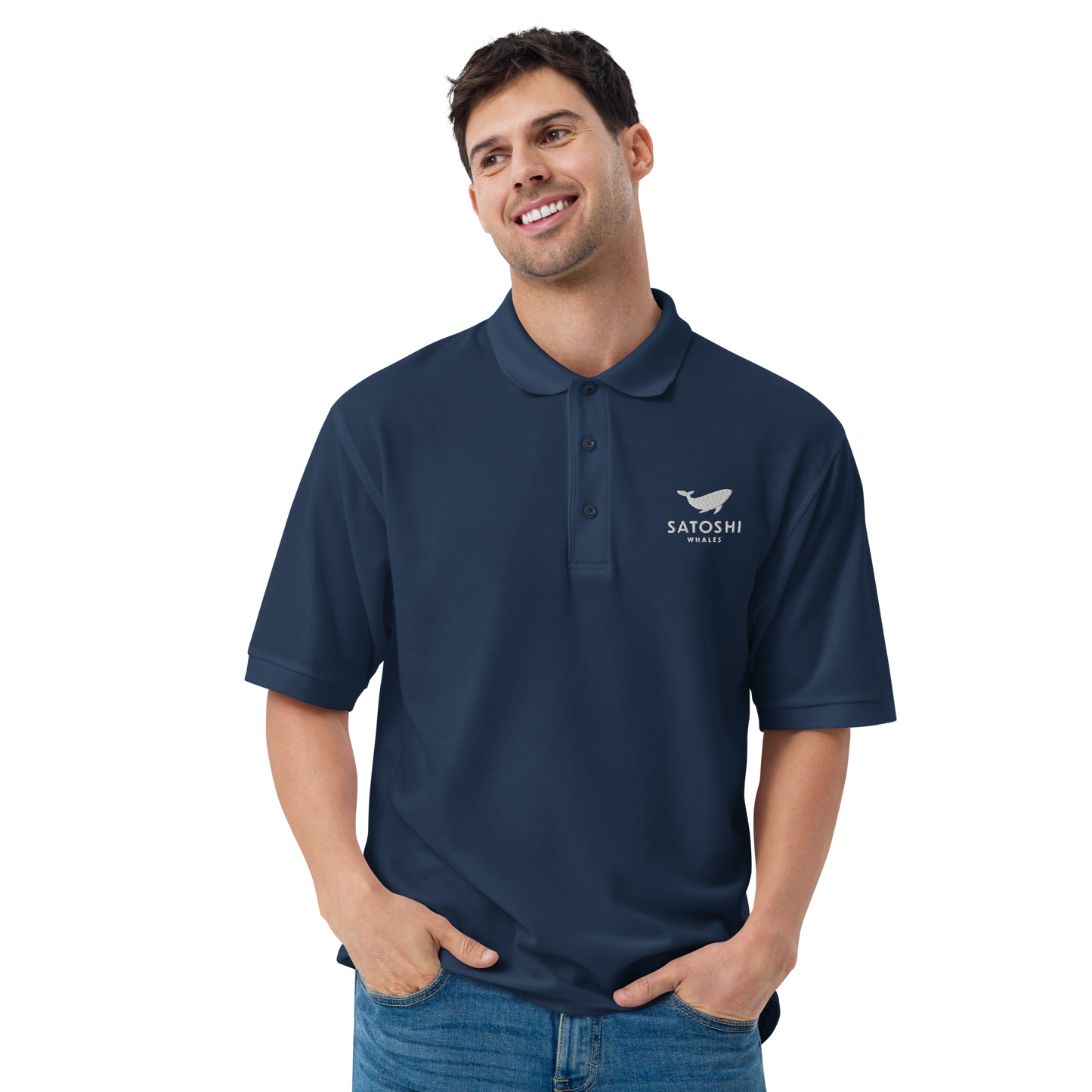 Men's  Satoshi Whales Premium Polo