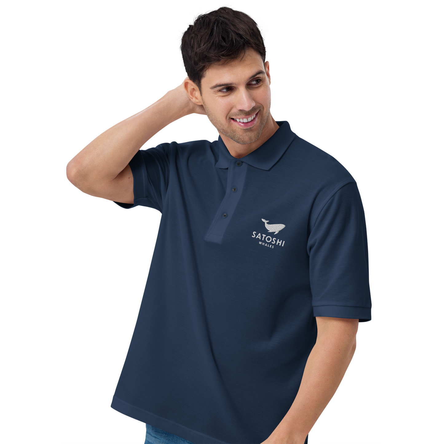 Men's  Satoshi Whales Premium Polo