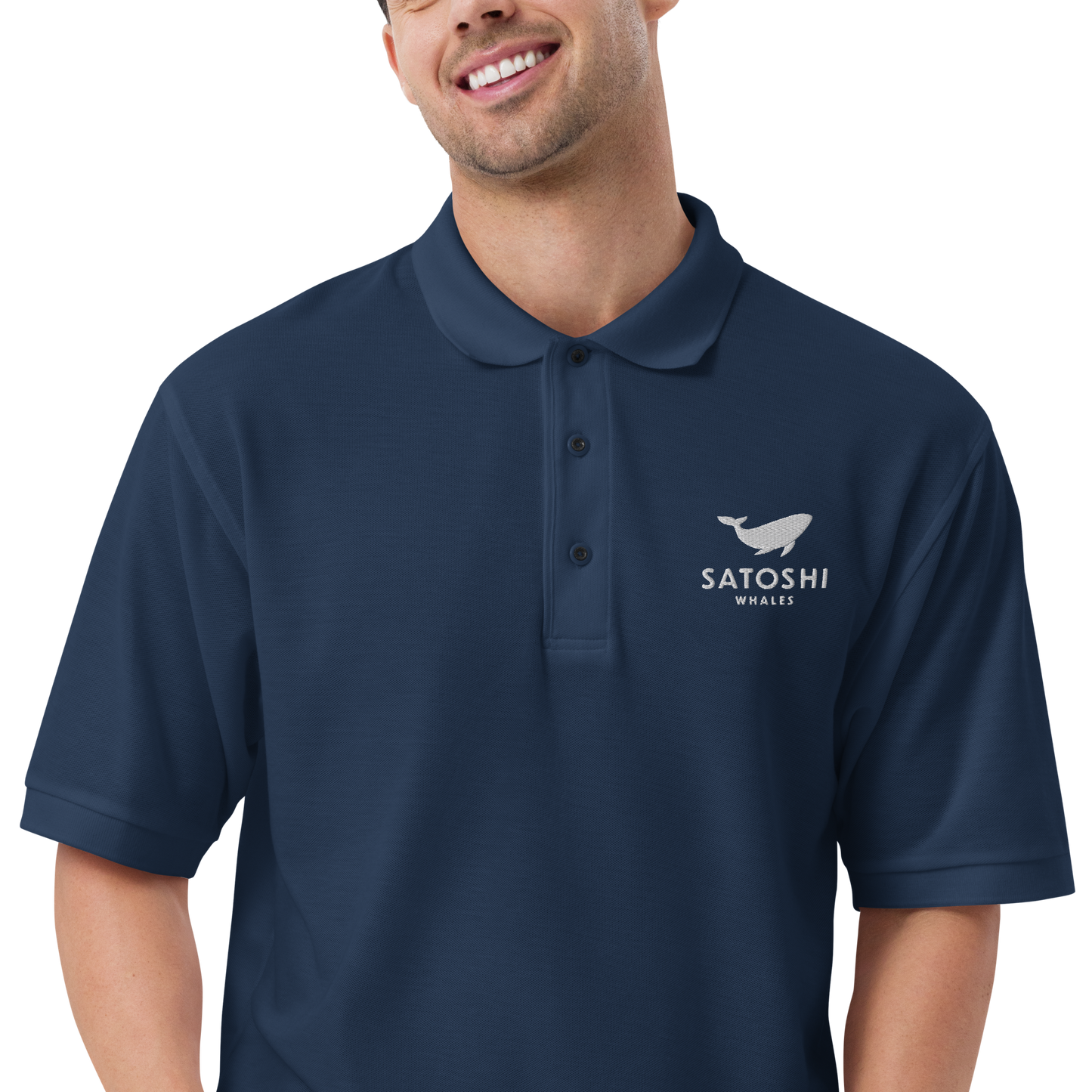 Men's  Satoshi Whales Premium Polo