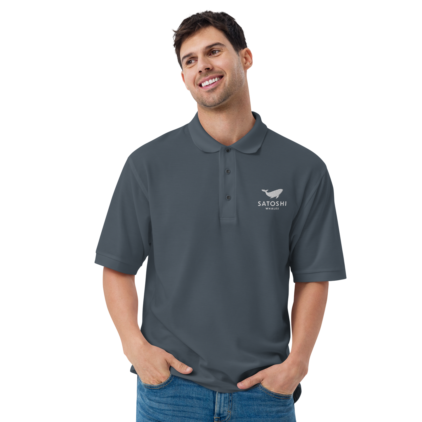 Men's  Satoshi Whales Premium Polo