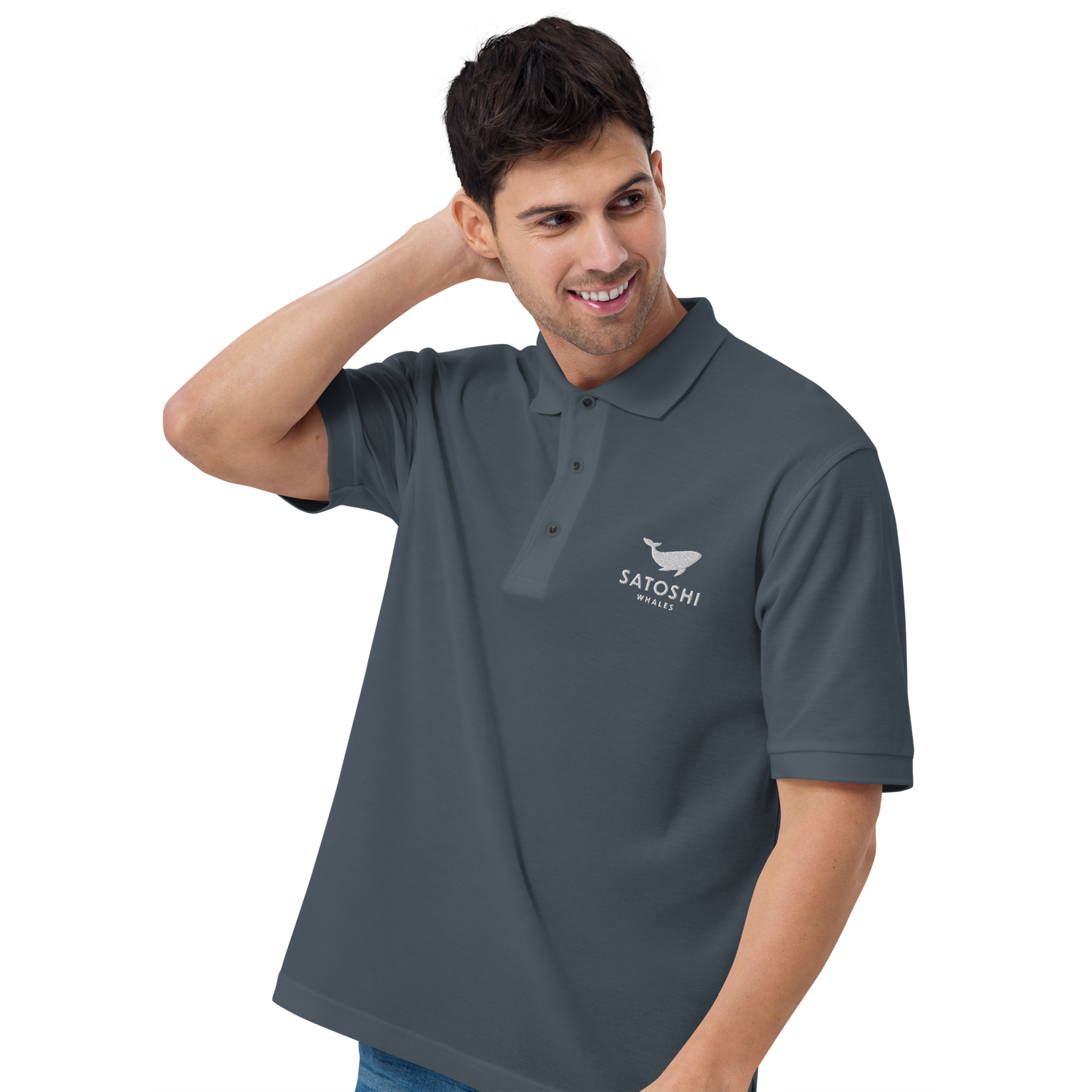 Men's  Satoshi Whales Premium Polo