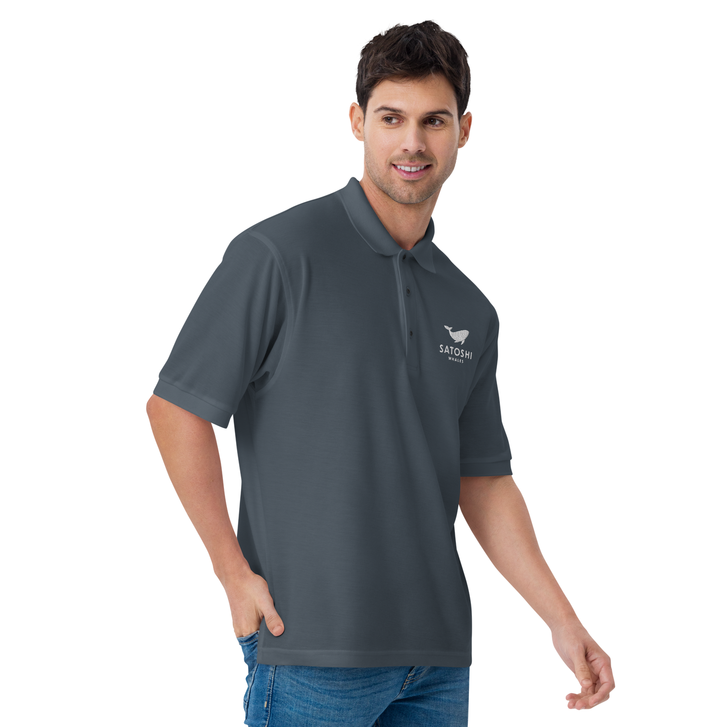 Men's  Satoshi Whales Premium Polo