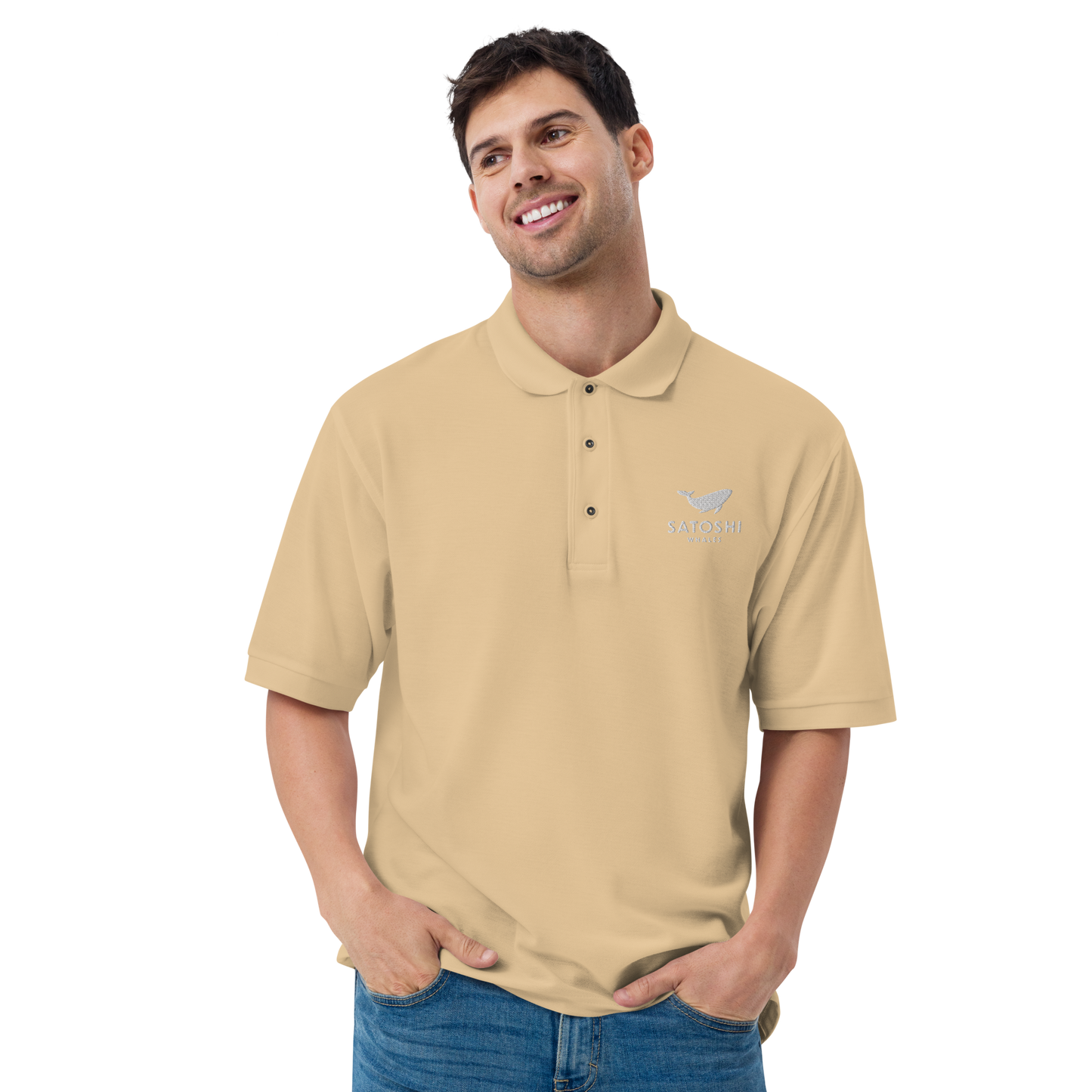 Men's  Satoshi Whales Premium Polo
