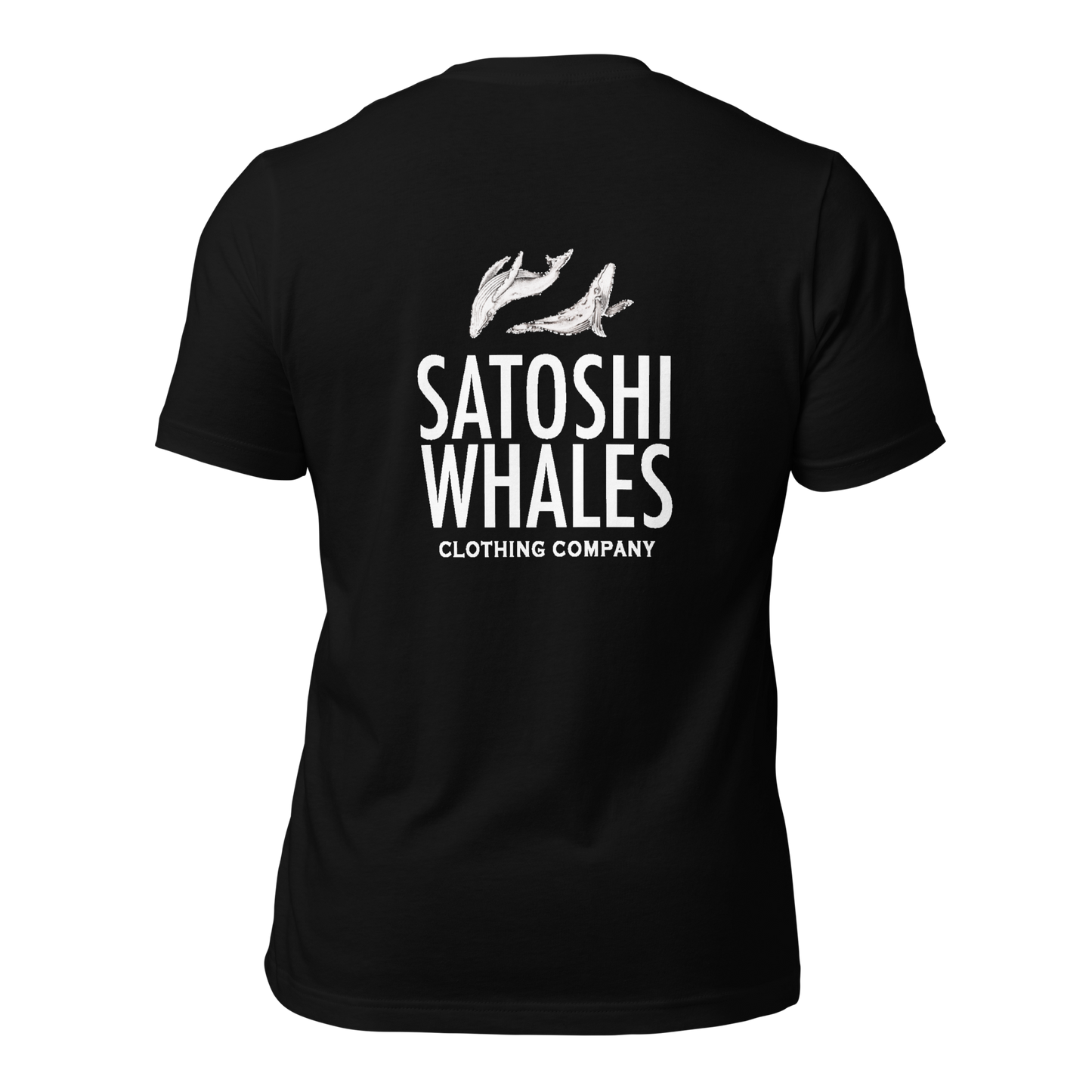 Satoshi Whales Box Logo Unisex t-shirt (Light)