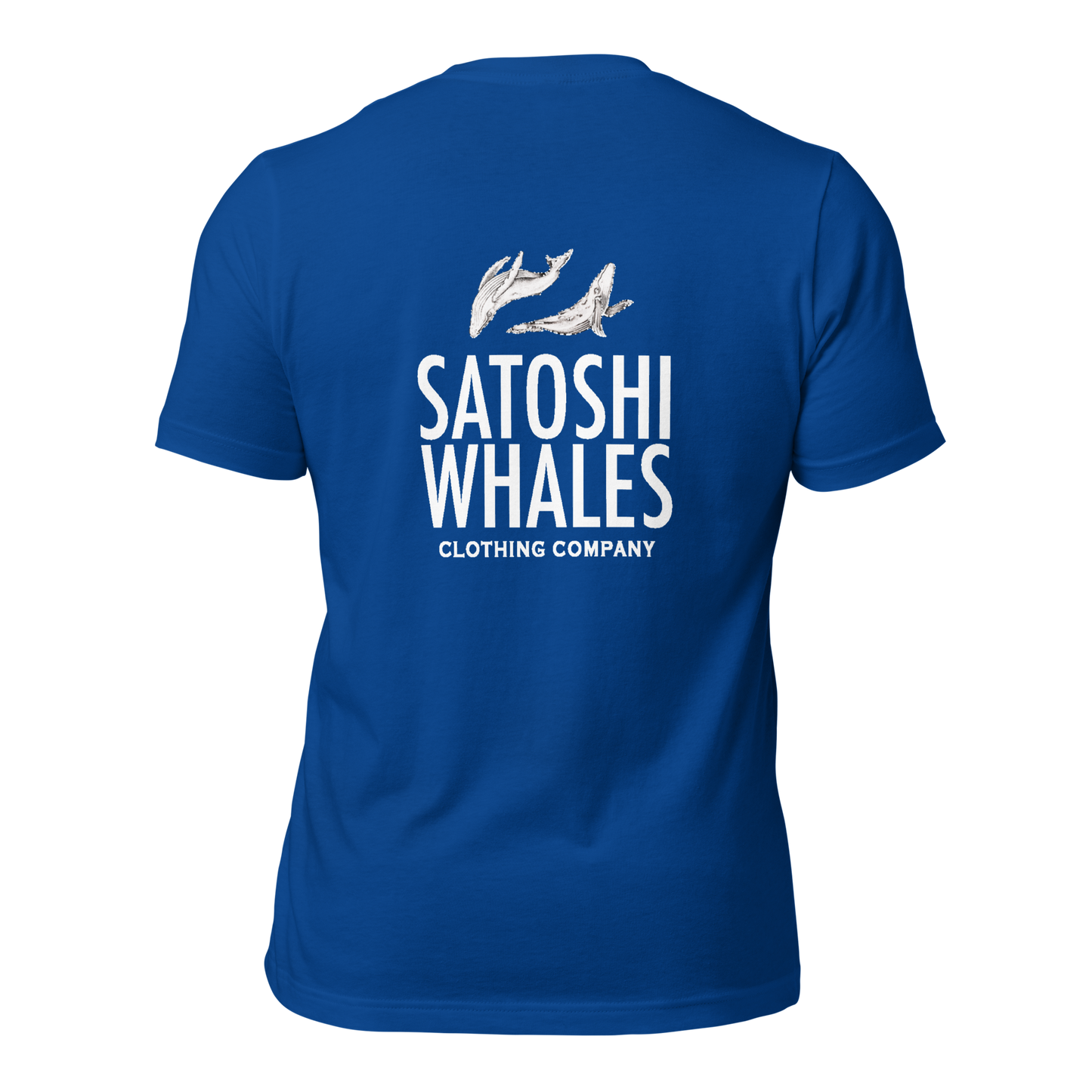 Satoshi Whales Box Logo Unisex t-shirt (Light)