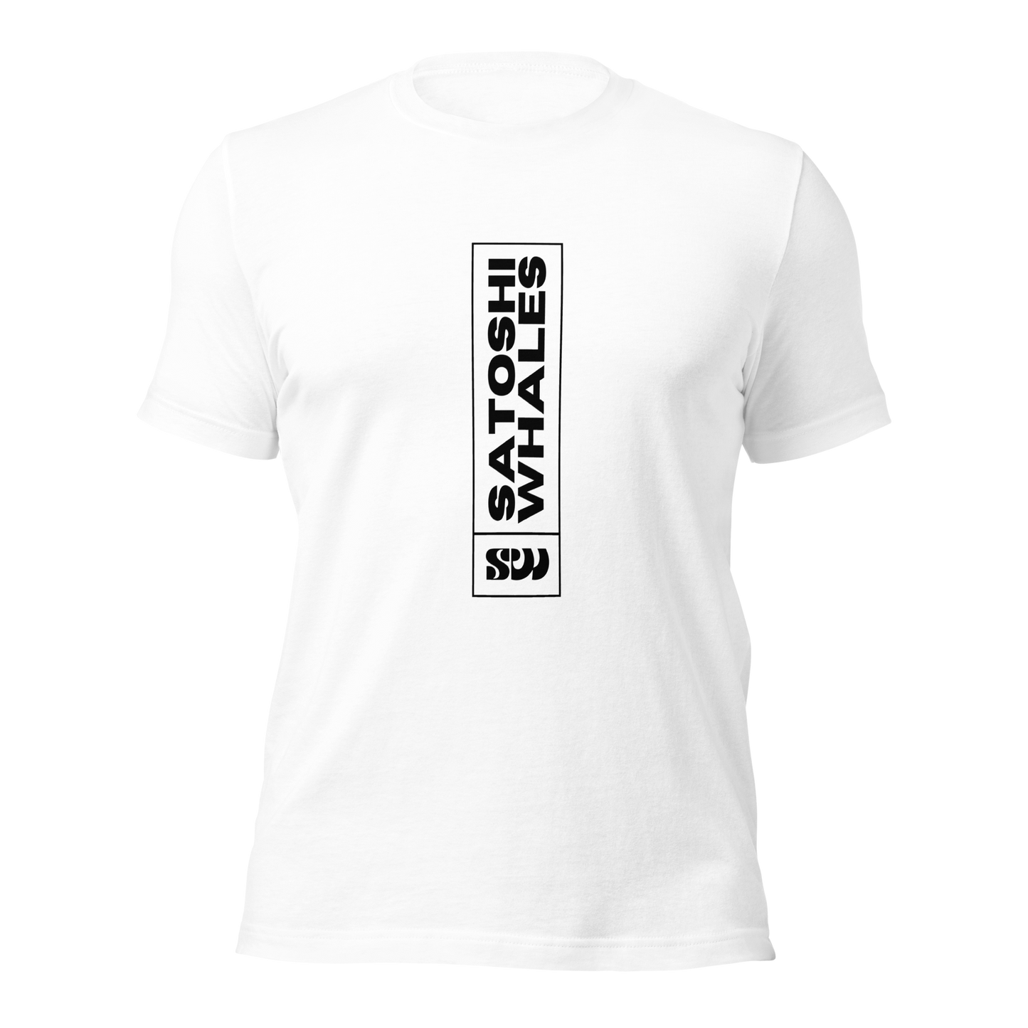 Satoshi Whales Box Logo Unisex t-shirt (Dark)
