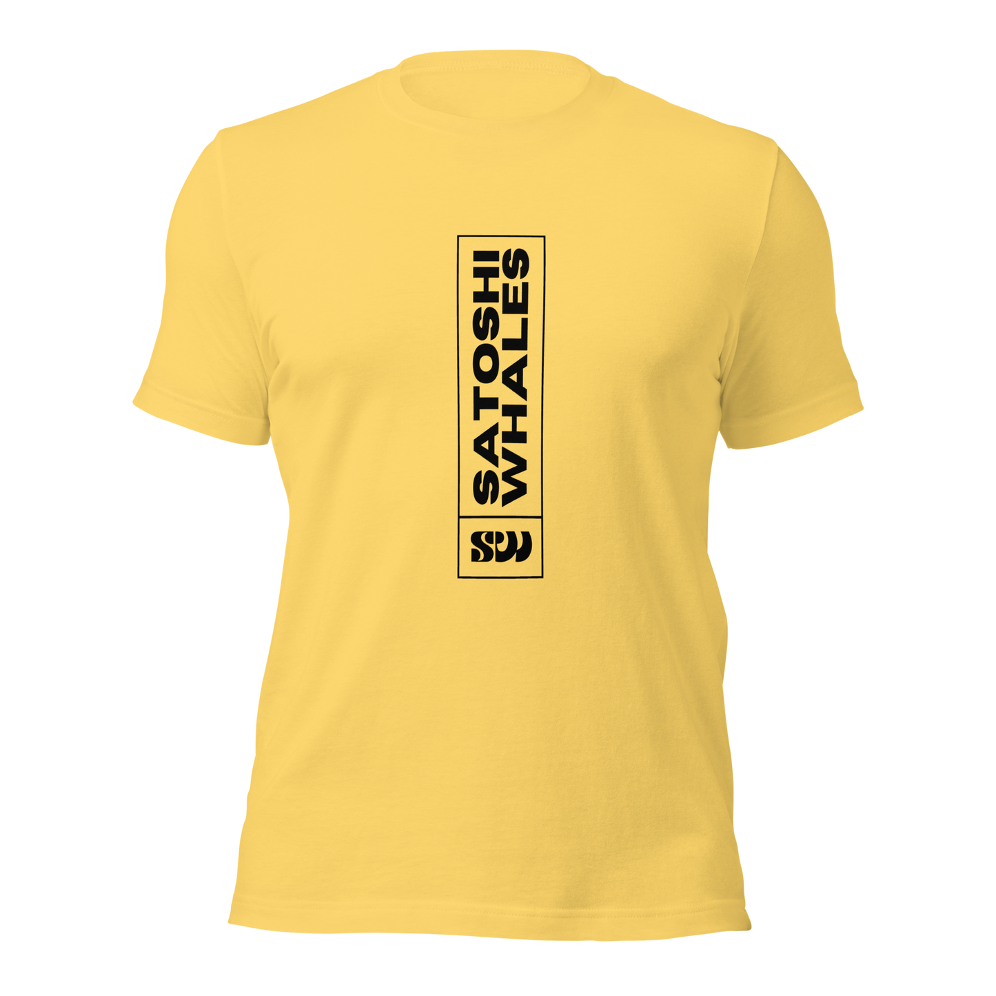 Satoshi Whales Box Logo Unisex t-shirt (Dark)